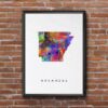 Dignovel Studios Unframed Arkansas Abstract Map Art United States Watercolor Art Print Home Decor Hanging DN938 - Image 7