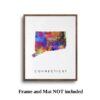 Dignovel Studios Unframed Connecticut Abstract Map Art United States Watercolor Art Print Home Decor Hanging DN941 - Image 5