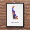 Dignovel Studios Unframed Delaware Abstract Map Art United States Watercolor Art Print Home Decor Hanging DN942 - Image 7