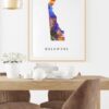 Dignovel Studios Unframed Delaware Abstract Map Art United States Watercolor Art Print Home Decor Hanging DN942 - Image 8