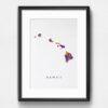 Dignovel Studios Unframed Hawaii Abstract Map Art United States Watercolor Art Print Home Decor Hanging DN945 - Image 6