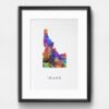 Dignovel Studios Unframed Idaho Abstract Map Art United States Watercolor Art Print Home Decor Hanging DN946 - Image 6