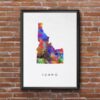 Dignovel Studios Unframed Idaho Abstract Map Art United States Watercolor Art Print Home Decor Hanging DN946 - Image 7