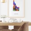 Dignovel Studios Unframed Idaho Abstract Map Art United States Watercolor Art Print Home Decor Hanging DN946 - Image 8