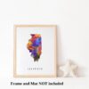 Dignovel Studios Unframed Illinois Abstract Map Art United States Watercolor Art Print Home Decor Hanging DN947 - Image 3