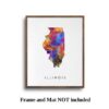 Dignovel Studios Unframed Illinois Abstract Map Art United States Watercolor Art Print Home Decor Hanging DN947 - Image 5