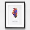 Dignovel Studios Unframed Illinois Abstract Map Art United States Watercolor Art Print Home Decor Hanging DN947 - Image 6