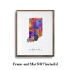 Dignovel Studios Unframed Indiana Abstract Map Art United States Watercolor Art Print Home Decor Hanging DN948 - Image 5