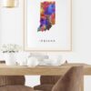 Dignovel Studios Unframed Indiana Abstract Map Art United States Watercolor Art Print Home Decor Hanging DN948 - Image 8