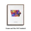 Dignovel Studios Unframed Iowa Abstract Map Art United States Watercolor Art Print Home Decor Hanging DN949 - Image 5