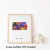 Dignovel Studios Unframed Kansas Abstract Map Art United States Watercolor Art Print Home Decor Hanging DN950 - Image 3
