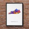Dignovel Studios Unframed Kentucky Abstract Map Art United States Watercolor Art Print Home Decor Hanging DN951 - Image 7
