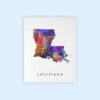 Dignovel Studios Unframed Louisiana Abstract Map Art United States Watercolor Art Print Home Decor Hanging DN952 - Image 2