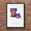 Dignovel Studios Unframed Louisiana Abstract Map Art United States Watercolor Art Print Home Decor Hanging DN952 - Image 7