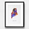 Dignovel Studios Unframed Maine Abstract Map Art United States Watercolor Art Print Home Decor Hanging DN953 - Image 6