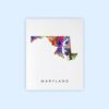 Dignovel Studios Unframed Maryland Abstract Map Art United States Watercolor Art Print Home Decor Hanging DN954 - Image 2
