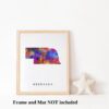 Dignovel Studios Unframed Nebraska Abstract Map Art United States Watercolor Art Print Home Decor Hanging DN961 - Image 3