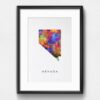 Dignovel Studios Unframed Nevada Abstract Map Art United States Watercolor Art Print Home Decor Hanging DN962 - Image 6
