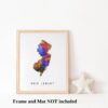 Dignovel Studios Unframed New Jersey Abstract Map Art United States Watercolor Art Print Home Decor Hanging DN964 - Image 3