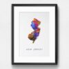 Dignovel Studios Unframed New Jersey Abstract Map Art United States Watercolor Art Print Home Decor Hanging DN964 - Image 6