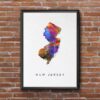 Dignovel Studios Unframed New Jersey Abstract Map Art United States Watercolor Art Print Home Decor Hanging DN964 - Image 7