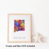 Dignovel Studios Unframed New Mexico Abstract Map Art United States Watercolor Art Print Home Decor Hanging DN965 - Image 3