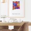 Dignovel Studios Unframed New Mexico Abstract Map Art United States Watercolor Art Print Home Decor Hanging DN965 - Image 8