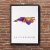 Dignovel Studios Unframed North Carolina Abstract Map Art United States Watercolor Art Print Home Decor Hanging DN967 - Image 7