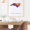Dignovel Studios Unframed North Carolina Abstract Map Art United States Watercolor Art Print Home Decor Hanging DN967 - Image 8