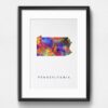 Dignovel Studios Unframed Pennsylvania Abstract Map Art United States Watercolor Art Print Home Decor Hanging DN972 - Image 6