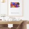 Dignovel Studios Unframed Pennsylvania Abstract Map Art United States Watercolor Art Print Home Decor Hanging DN972 - Image 8
