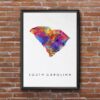Dignovel Studios Unframed South Carolina Abstract Map Art United States Watercolor Art Print Home Decor Hanging DN974 - Image 7