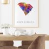 Dignovel Studios Unframed South Carolina Abstract Map Art United States Watercolor Art Print Home Decor Hanging DN974 - Image 8