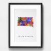 Dignovel Studios Unframed South Dakota Abstract Map Art United States Watercolor Art Print Home Decor Hanging DN975 - Image 6