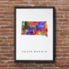 Dignovel Studios Unframed South Dakota Abstract Map Art United States Watercolor Art Print Home Decor Hanging DN975 - Image 7