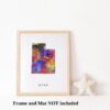 Dignovel Studios Unframed Utah Abstract Map Art United States Watercolor Art Print Home Decor Hanging DN978 - Image 3