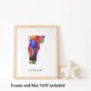 Dignovel Studios Unframed Vermont Abstract Map Art United States Watercolor Art Print Home Decor Hanging DN979 - Image 3
