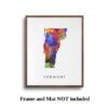 Dignovel Studios Unframed Vermont Abstract Map Art United States Watercolor Art Print Home Decor Hanging DN979 - Image 5