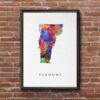 Dignovel Studios Unframed Vermont Abstract Map Art United States Watercolor Art Print Home Decor Hanging DN979 - Image 7