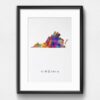 Dignovel Studios Unframed Virginia Abstract Map Art United States Watercolor Art Print Home Decor Hanging DN980 - Image 6