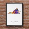 Dignovel Studios Unframed Virginia Abstract Map Art United States Watercolor Art Print Home Decor Hanging DN980 - Image 7