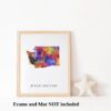 Dignovel Studios Unframed Washington Abstract Map Art United States Watercolor Art Print Home Decor Hanging DN981 - Image 3