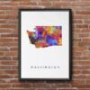 Dignovel Studios Unframed Washington Abstract Map Art United States Watercolor Art Print Home Decor Hanging DN981 - Image 7