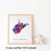 Dignovel Studios Unframed West Virginia Abstract Map Art United States Watercolor Art Print Home Decor Hanging DN982 - Image 3