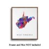 Dignovel Studios Unframed West Virginia Abstract Map Art United States Watercolor Art Print Home Decor Hanging DN982 - Image 5