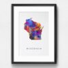 Dignovel Studios Unframed Wisconsin Abstract Map Art United States Watercolor Art Print Home Decor Hanging DN983 - Image 6