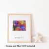 Dignovel Studios Unframed Wyoming Abstract Map Art United States Watercolor Art Print Home Decor Hanging DN984 - Image 3