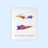 Dignovel Studios Unframed US Virgin Islands Abstract Map Art United States Watercolor Art Print Home Decor Hanging DN985 - Image 2