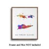 Dignovel Studios Unframed US Virgin Islands Abstract Map Art United States Watercolor Art Print Home Decor Hanging DN985 - Image 5