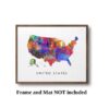 Dignovel Studios Unframed United States Abstract Map Art United States Watercolor Art Print Home Decor Hanging DN986 - Image 3